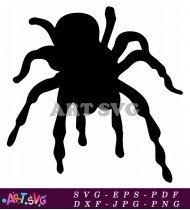 Black Spider With Eight Legs Clipart Free SVG