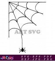 Cartoon Black Spider Silhouette Clipart Free Download SVG 1