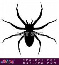 Black Silhouettes Of Spiders Webs On White SVG 2