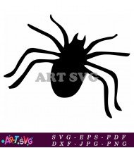 Silhouette of A Spider Web Design Element SVG