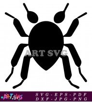 Silhouette Of A Spider Clipart SVG