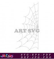 Spider web black and white design SVG