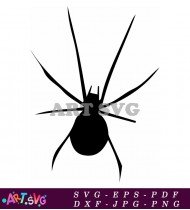 Black Spider Silhouette With Eight Legs SVG