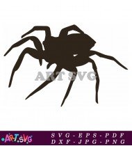 Black Spider Silhouette Illustration SVG 2