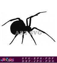 Black Spider Silhouette Vector Art SVG