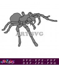 Scary Spider Silhouette Vector Illustration SVG