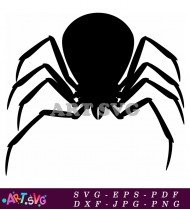 Black Spider Silhouette Isolated On White SVG