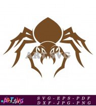 Brown Cartoon Spider With Eight Legs SVG