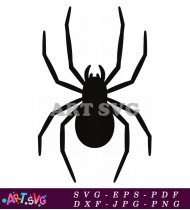 Simple Black Spider Illustration Clipart SVG