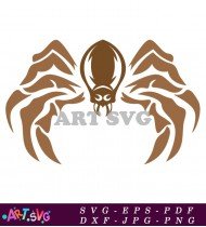 Brown Cartoon Spider Silhouette Clipart SVG