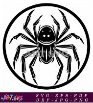 Black Spider Silhouette Vector Clipart Halloween Design SVG 6