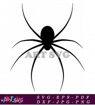 Black Spider Silhouette Vector Clipart Halloween Design SVG 10