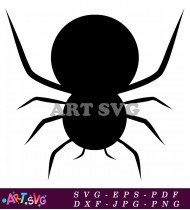 Black Spider Silhouette Vector Clipart Halloween Design SVG 13