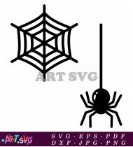 Creepy Spider Silhouette Halloween Decoration SVG