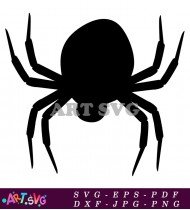 Black Spider Silhouette Clip Art Download SVG