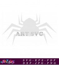 Black Spider Silhouette Clipart SVG