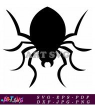 Black Silhouette Spider Illustration Clipart Vector SVG 11