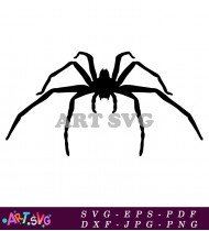 Black Silhouette Spider Illustration Clipart Vector SVG 13