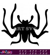 Black Silhouette Spider Illustration Clipart Vector SVG 17