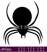 Spider Silhouette With Legs And Head SVG 2