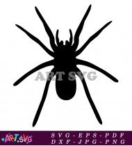 Spider Silhouette With Legs And Body SVG 1