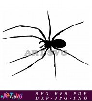 Black And White Silhouette Of A Spider SVG 2