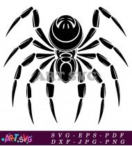 Vector Illustration Of A Black Spider Icon SVG