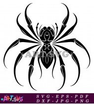 Simple Black Spider Silhouette Image Download SVG