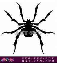 Black Spider Clip Art Silhouette Vector SVG