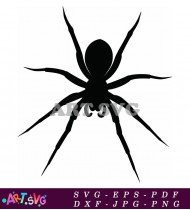 Creepy Black And White Spider Design Illustration SVG