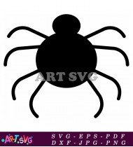 Black Spider Illustration For Halloween Design SVG