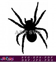 Black Spider Silhouette With Eight Legs Pattern SVG