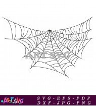 Spider Web Silhouette With Eight Lines Design SVG