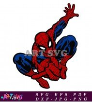 Spider-Man Superhero Illustration Cartoon Design SVG