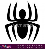 Spider Web In Black and White Illustration SVG