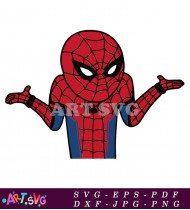 Cartoon Spiderman Graphic For Print Design SVG