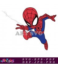 Spiderman Character Cartoon Clipart SVG