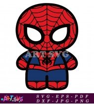 Cute Cartoon Spiderman Character Design Vector SVG 1