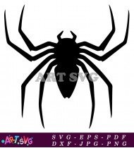 Black And White Spider Web Symbol Design SVG