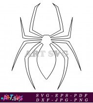 Simple Spider Outline Illustration Clip Art Vector SVG