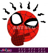 Cartoon Spider Man With Webs Vector SVG 1