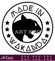 Black Panther Made In Wakanda Logo SVG