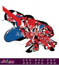 Spider-Man Cartoon Illustration Comic Design SVG