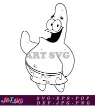 Cartoon Sponge Character With Big Grin SVG