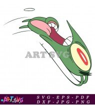 Plankton Cartoon Character Green and White Clip Art SVG