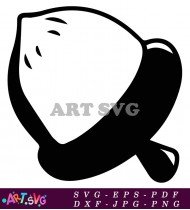 Black And White Squirrel Bell Icon SVG