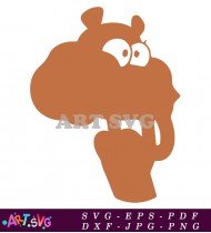 Cute Squirrel Cartoon Character Holding Object SVG