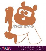 Cartoon Space Suit Squirrel With Object Clip Art SVG 1