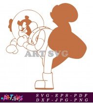 Cartoon Space Suit Squirrel With Object Clip Art SVG 2