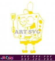 Spongebob Squarepants Cartoon Character Yellow Spatula SVG